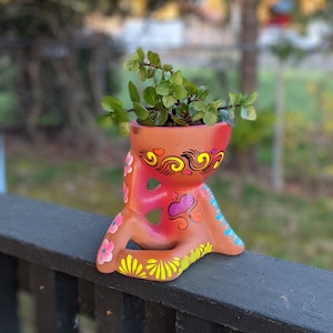 Heart Succulent Planter Pot With Drainage, Boho Pot People Planter