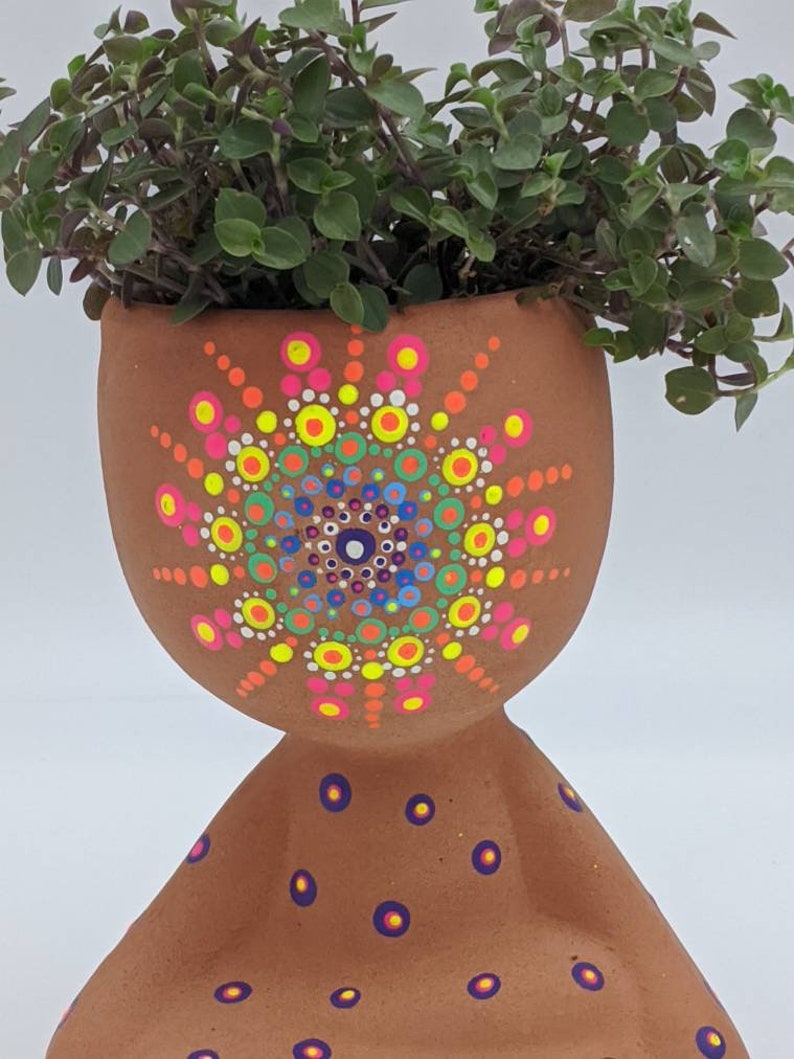 Mandala Planter Home Decor Garden Planter Garden Gifts Etsy