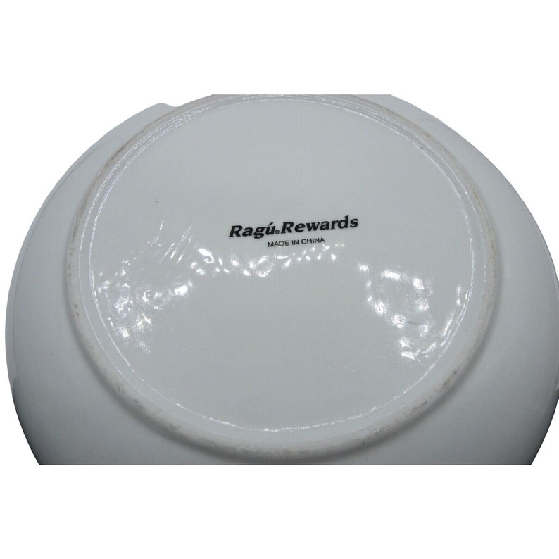 Vintage Ragu Rewards 10 Ceramic Pasta Serving Bowl White Etsy