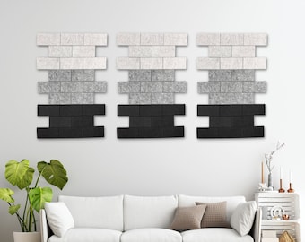 3D Sound Absorbing Polyester Wall Tiles, Peel & Stick (4 Pack)