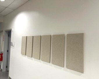 Dark Beige Polyester Acoustic Panels, 1'x2' NEW 6-Pack