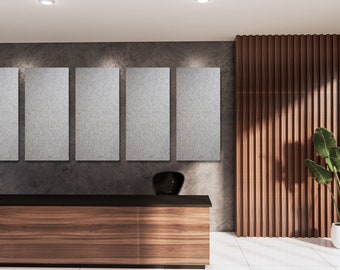 Grey Acoustic Wall Panels (2x4 ft), Sound Absorption, 10-Pack