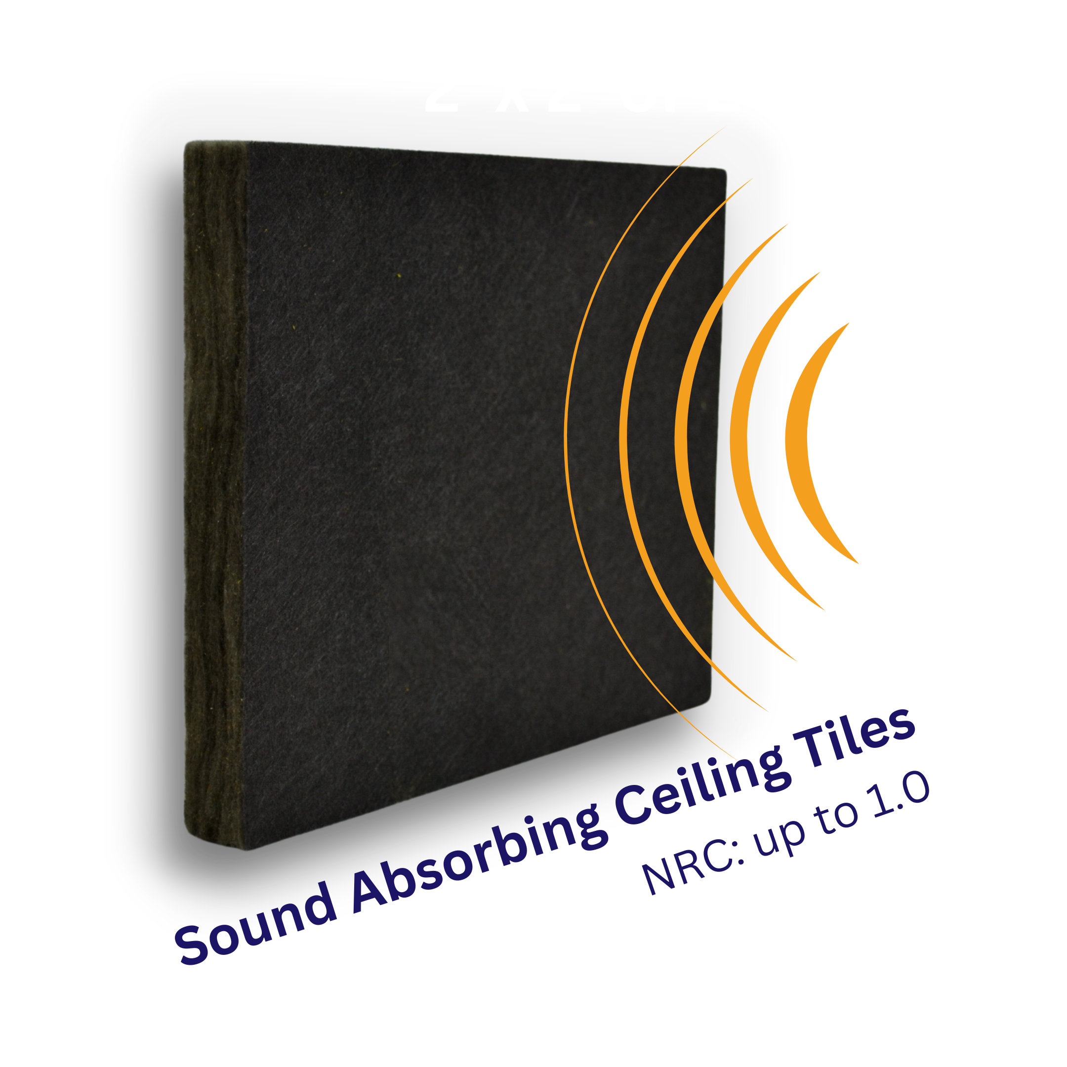 Silentceiling™ Black Acoustic Ceiling Tiles 2x2 or 2x4 Sound Absorption
