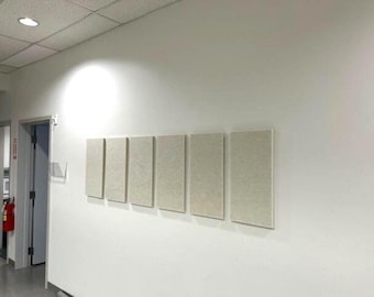 Light Beige Polyester Acoustic Panels, 1'x2' NEW 6-Pack