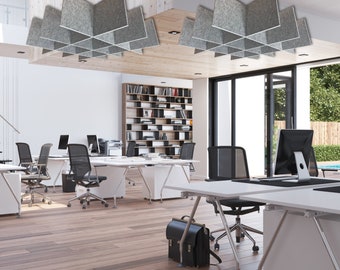 SilentFiber™ Waffle Polyester Ceiling Baffle, Acoustic Panel