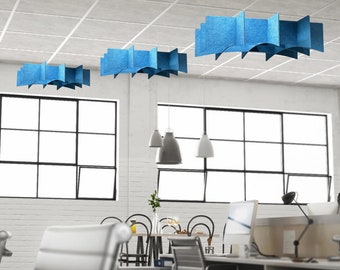Concave Waffle Baffle, Suspended Polyester Ceiling Panel, Acoustic Sound Dampening