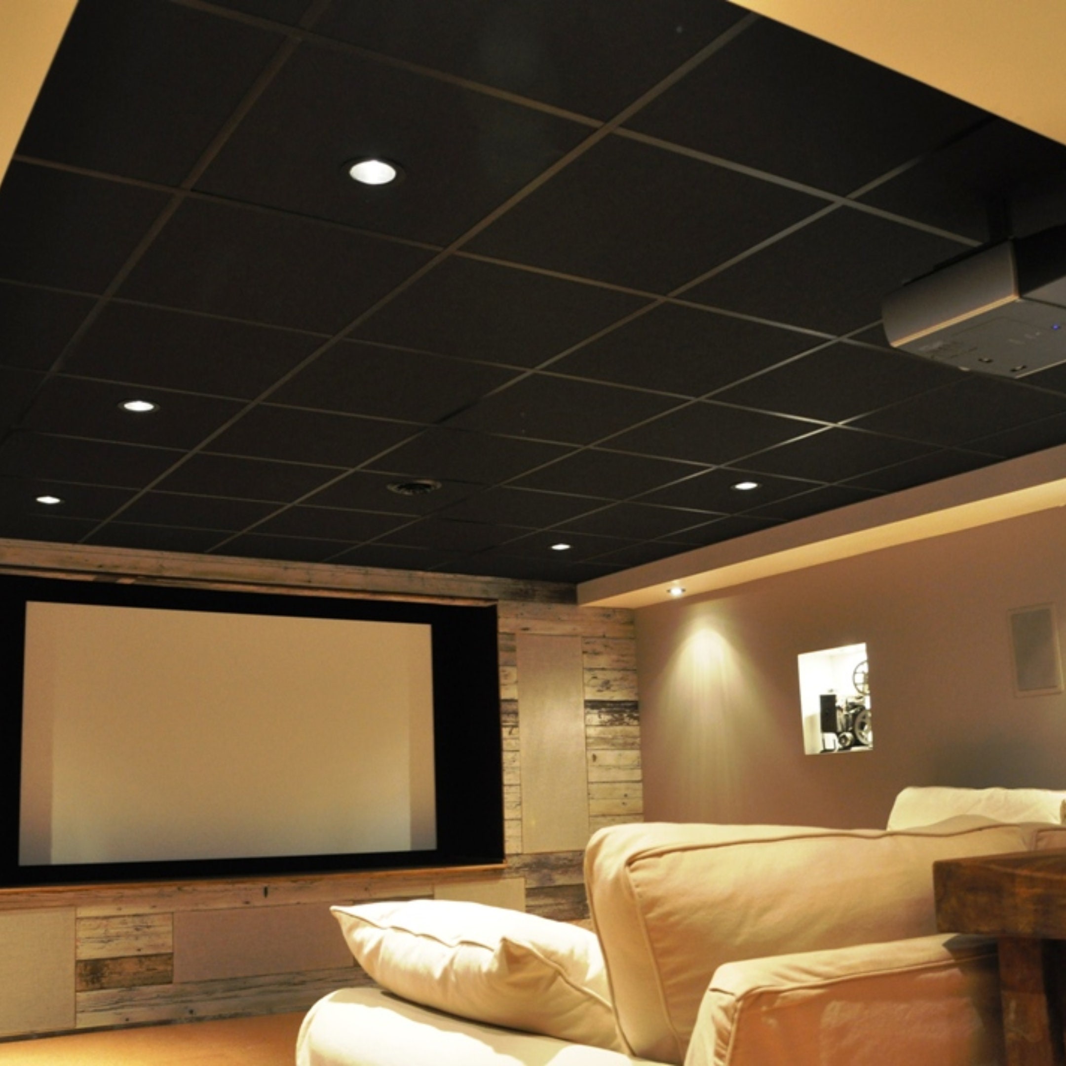 Silentceiling™ Black Acoustic Ceiling Tiles 2x2 or 2x4 Sound Absorption