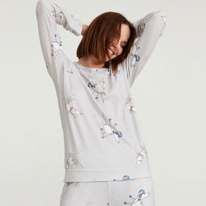 Cotton Pajama Set: Soft Turkish Cotton Loungewear, Long Sleeve PJs