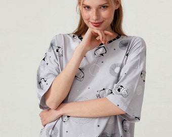 long sleeve nightgown with pockets