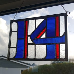 Stained glass custom House numbers or Birthday gifts. Designed to be hung in a window or in a stand on a shelf image 6