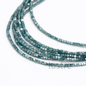 Excellent Blue Diamond Beads 100% Natural Blue Diamond Cube Beads Strands Sparkle Blue Sparkling Faceted Box Diamond Bead Birthday Gift
