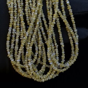 Natural Green Yellow Uncut Diamond Beads 2 - 3 mm 100% Natural Green Raw Rough Uncut Diamond Bead Personalized Christmas jewelry Gift
