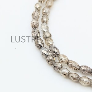 Faceted Champagne Diamond Beads: Natural Tumble Gemstone Jewelry (2.5-4 mm)