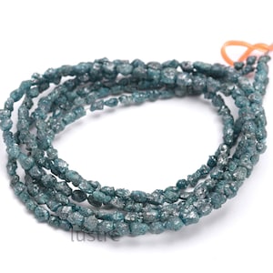 100% Natural Blue Uncut Diamond Bead 2.5  - 3. 5 mm Raw Rough Diamond Beads Blue Diamond Uncut Tumble Beads For Jewelry Making