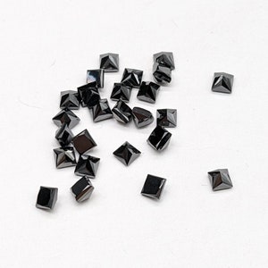 Natural Black Diamond Pyramid Cut Stone Black Diamond Ring Loose Black Diamond 2.5-3 mm AAA+ Black Diamond Loose Beads Personalized Jewelry