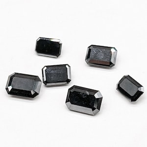 Black Diamond Solitaire Schwarzer Diamant Ring loser schwarzer Diamant 3 x 5 mm Diamanten für die Schmuckherstellung personalisierter Schmuck