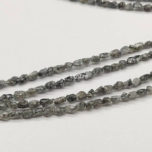 Grey Uncut Diamond Bead 2 - 3 mm Fancy Color 100% Natural Diamond Beads Raw Rough Grey Diamond Tumble Beads Christmas Jewelry Gift