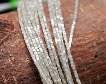 White Cube Diamant Perlen 1,5 - 2,5 mm natürliche funkelnde weiße Farbe Top-Qualität Phantasie facettierten Diamant Minimalist Schmuck