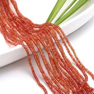 AAA+ Padparadscha Sapphire Fancy Rare Orange Sapphire Bead Faceted Rondelle Beads Loose Gemstone Strands For Personalized Handmade Jewelry