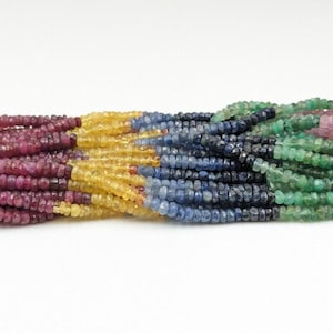 BESTSELLER Multi Precious Beads Multi Rainbow Beads Rainbow sapphire beads Multi Sapphire Bead Precious Multi Beads 16 inch Handmade Gift
