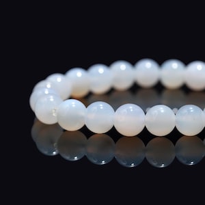 Blue Lace Agate Bracelet 100% Natural Healing Crystal Yoga Bracelet High Quality Handmade Stretch Round Beaded Bracelet For Women