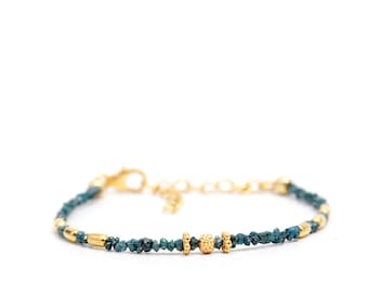 Bracelet En Argent Sterling 925 Avec Péridot Vert - Fait Main En Inde, Réglable, Neuf
