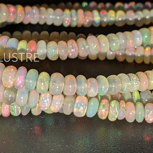 AAA+ Welo Fire Opal Beads: 3-5mm Natural Ethiopian Rondelle Beads