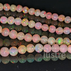 Ethiopian Opal Bead 100% Natural Welo Fire Opal Beads AAA+ Ethiopia Opal Smooth Round Bead Welo Fire Ethiopian Opal Round Bead Handmade Gift