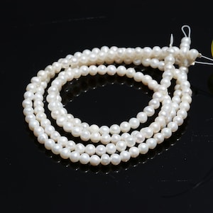 FRESHWATER PEARL Smooth Round Beads AAA+ Freshwater Pearl Smooth Nuggets Natural White Pearls Loose Beads for Personalized Handmade Gift