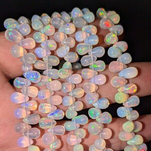 AAA+ Welo Feuer Äthiopische Opal Perlen: Handgemachter Schmuck in Tropfenform