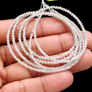100% Natural White Diamond Rondelle Beads AAA+ Diamond Faceted Beads Natural White Diamond Beads For Handmade Personalized Jewelry making