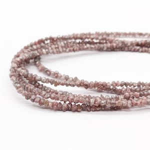 AAA+ Pink Raw Diamond Beads 2 - 3 mm 100% Natural Pink Rogh Uncut Diamond Bead Pink Raw Rough Diamond Beads Strands For Personalized Jewelry