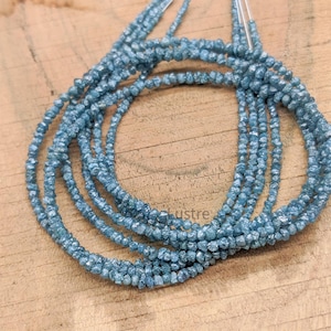 AAA+ Blue Rough Diamond Beads raw rough diamond bead 100% Natural Raw Diamond Jewelry Making Uncut Diamond Loose Bead Gift For Her