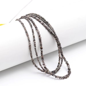 Dark Grey Raw Rough Diamond Bead 2 - 3 mm Top Quality Fancy Gray Uncut Rough Diamond  100% Natural Grey Uncut Diamond Beads Christmas Gift