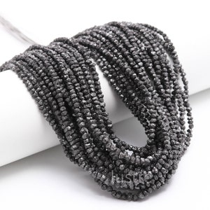 Black Diamond Bead Raw rough Diamond Bead AAA+ Uncut Diamond Bead  Natural Diamond Bead Diamond Bead Necklace Personalized Jewelry
