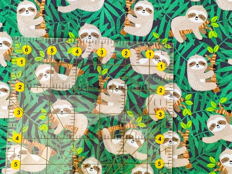 Cute Riler Cute Sloth Fabric/ Green Tropical Jungle Fabric/ Summer Forest Fabric ...