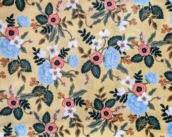 Rifle Paper Co Primavera - Tela abedul - amarilla/ Tela de algodón y acero RP304-YE2/ Tela floral