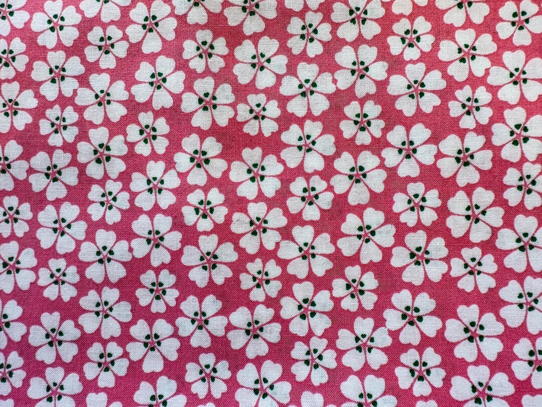 Pink Spring Daisy Floral Cotton Woven Fabric | Wildflower Ditsy Print ...