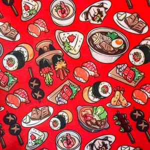 Japanese Sushi Waterproof Fabric/ Ramen TPU Fabric/ Vinyl fabric/ Rainproof Poncho apron fabric