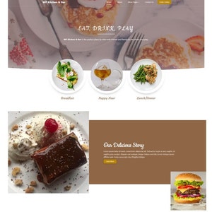 WP Kitchen & Bar  WordPress Kadence Child Theme, Food and Bar Theme, Restaurant Theme, Online food ordering | Elementor Template