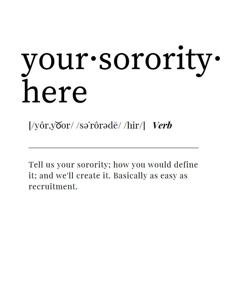 Create Your Own Sorority Etsy