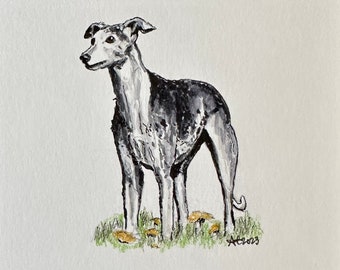 Retrato personalizado de mascota en lápida: Arte conmemorativo hecho a mano para mascotas.