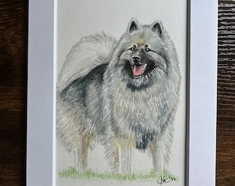Retrato personalizado de mascota: Ilustración a lápiz de color hecha a mano (5x7)
