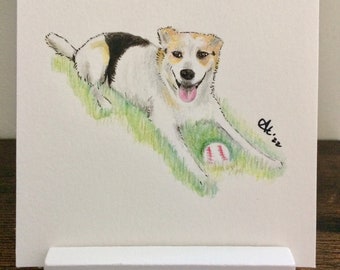 Retrato personalizado de mascota en acuarela: Arte conmemorativo para mascotas pintado a mano.