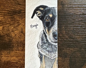 Custom Pet Portrait Bookmark: Personalized Laminated Art