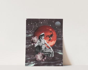 Scorpio Zodiac Art Print: Enigmatic Scorpion Astrology Poster