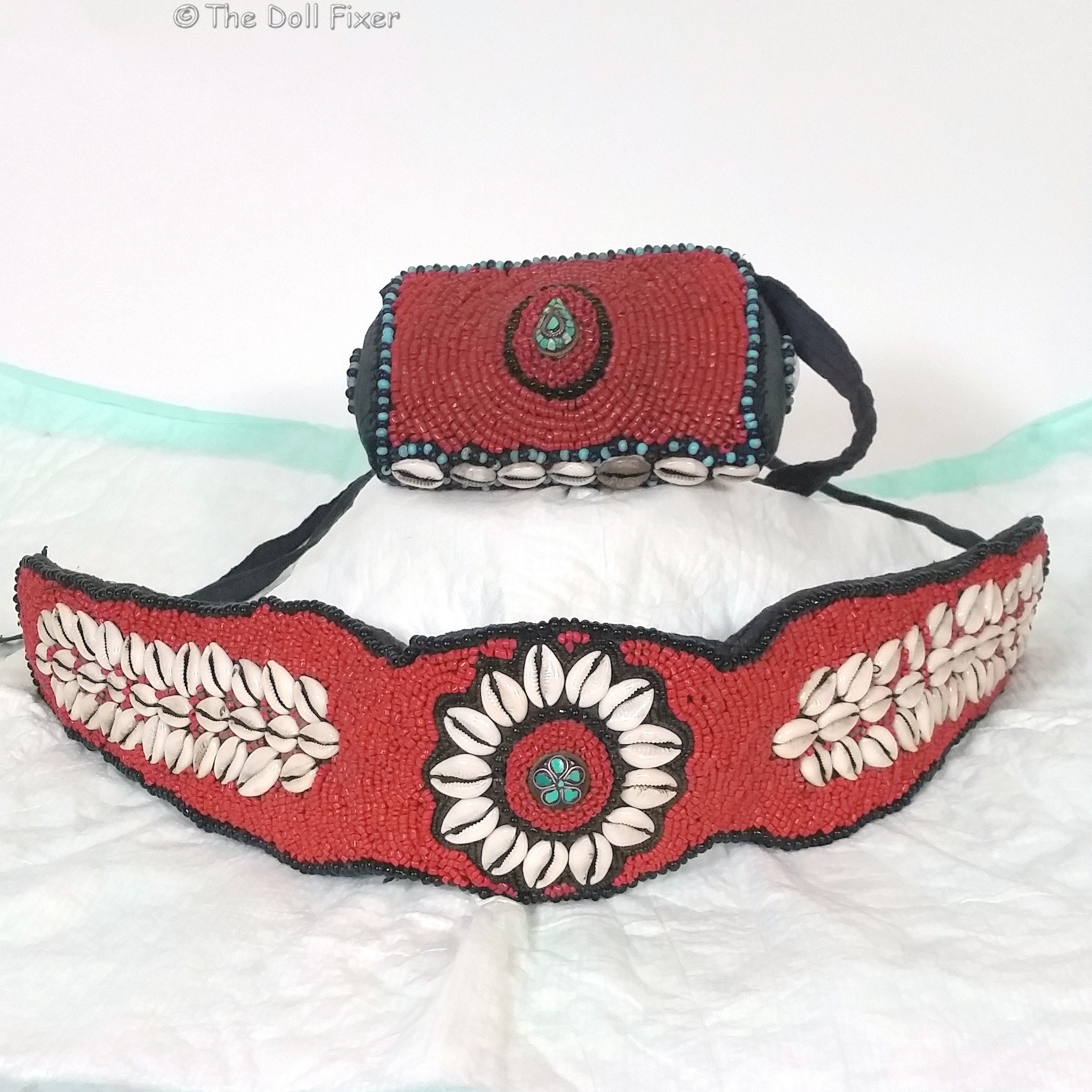 Vintage Hawaiian Hand Beaded Belt Men main image 3