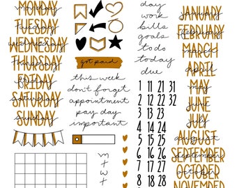 February Monthly Printable Planner Stickers – ATArtDigital