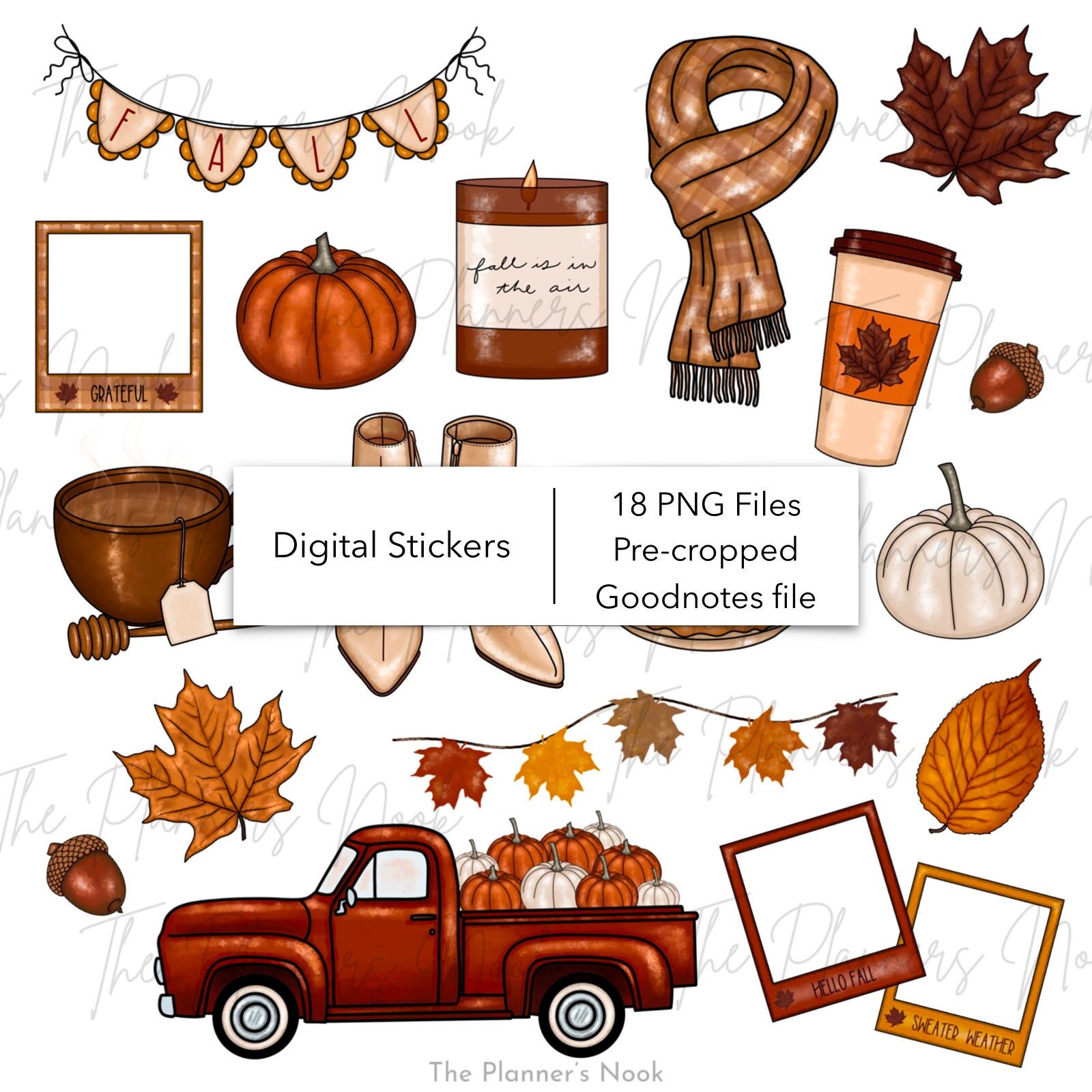 Fall Season Clipart Cozy Autumn Aesthetic iPad Digital Planner Stickers  Goodnotes File Hand Drawn Neutral Thanksgiving PNG Graphic Icons - Etsy, image size:1600x1600