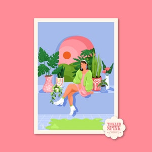 Sunset Dreaming, houseplant, tropical - Digital Print